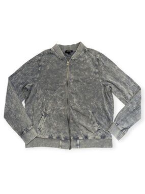 Torrid Acid Wash Bomber Jacket Grey Size 0 XL 0X